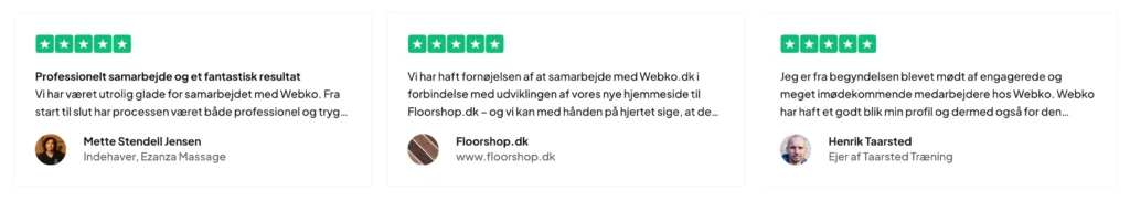 Eksempel på anmeldelser